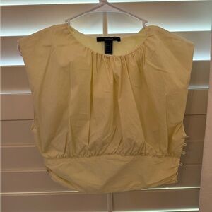 Forever 21 Size Small Yellow Crop Top with Buttons down the side